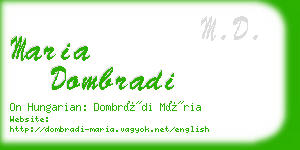 maria dombradi business card